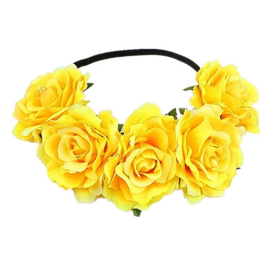 

Wedding Flower Girls Crown Wreath Adjustable Vine Wire Sweet Garland Bridesmaid Hair Bands Accessories
