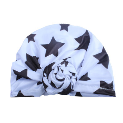 

Baby Hat with Bow Sweet Star Print Baby Cap For Girls Boys Elastic Infant Accessories 1 PCS