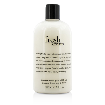 

PHILOSOPHY - Fresh Cream Shampoo Shower Gel & Bubble Bath 480ml16oz