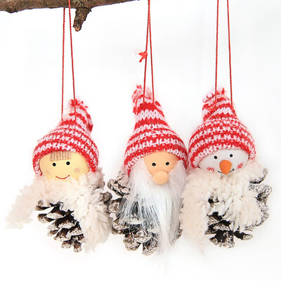 

3Pcs Set Christmas Doll Ornament Xmas Tree Hanging Pendant Christmas Home Decoration