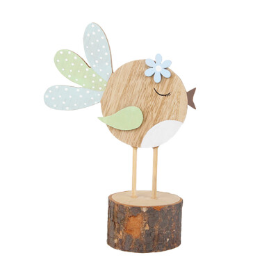 

Gobestart Plain Natural Decoration Cute Wooden Animal Home Easter Ornaments Hollow Small A