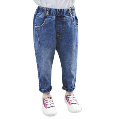 

Summer Children Sports Trousers Toddlers Infant Kids Denim Pants Baby Boys Girls Long Pants Bottoms