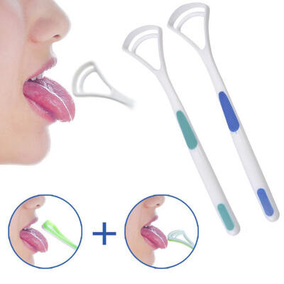 

Gobestart Scraper Handle Tongue Cleaners Bad Good Breath Brush Scraping 2pcs
