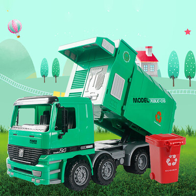

Gobestart Friction Powered Garbage Truck Toy with Garbage Cans Vehicle