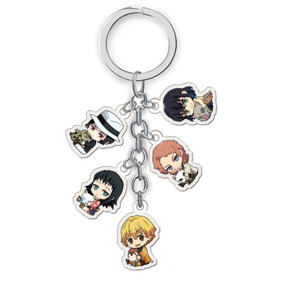 

Anime Demon Slayer Acrylic Pendant Keychain Key Rings Phone Charm Cosplay