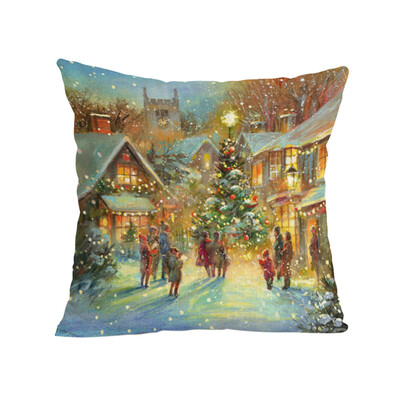 

Tailored Merry Christmas Pillow Cases Soft Sofa Cushion Cover Home Decor Pillow Core