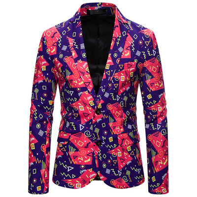 

Toponeto Mens Autumn And Winter New Fashion Casual Christmas Printing Long Sleeve Suit