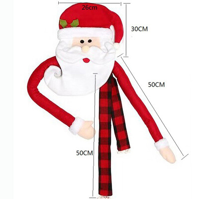 

Christmas Tree Topper Snowman Santa Claus Hat Merry Christmas Tree Ornaments Decor Christmas Gifts Xmas Decoration For home