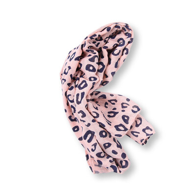 

Children Girls Scarf Personality Scarf Cotton Linen Leopard-print Warm Scarf For Winter