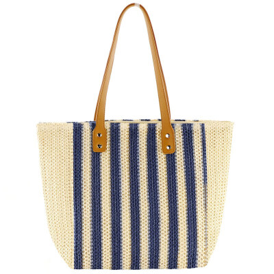 

Casual Style women bag Striped Straw Woven Shoulder Bag Fashion Beautiful Large Capacity Women Shoulder Bag