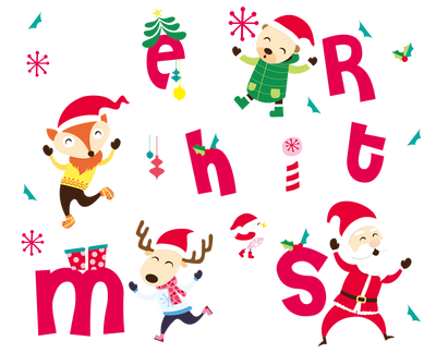 

Tailored Christmas Alphabet Removable Home Vinyl Window Wall Stickers Decal Decor