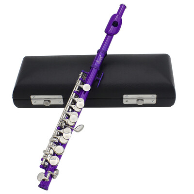 

Piccolo Ottavino Half-size Flute Plated C Key Cupronickel with Cleaning Cloth Screwdriver Padded Box