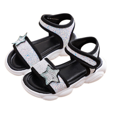 

2019 Summer Summer Baby Girls Breathable Anti-Slip PU Shoes Sandals Toddler Soft Soled First Walkers