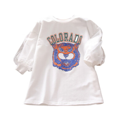 

Kids Dress For Girls Autumn Casual Baby Girls Clothes Cartoon Print Long Sleeve T-shirt Dress Kids Toddler Pageant Dresses New