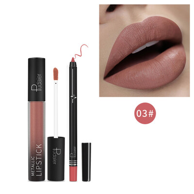 

Long Lasting Matte Liquid Lipstick Lip Liner Women Beauty Makeup Cosmetic Set