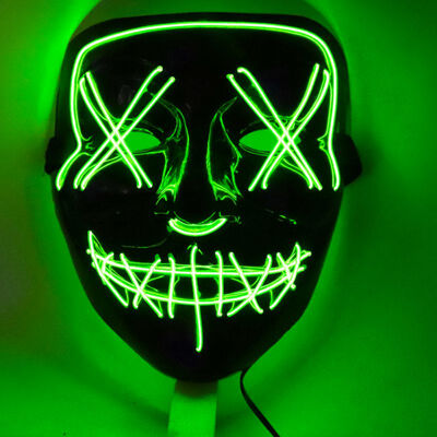

Festival Accessories Halloween LED Light Up Mask Blood Flashing Light Scary Full Face Cover For Masquerade Cosplay Costume Party