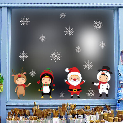 

Toponeto Snowflake Decor Christmas Wall Sticker Home DIY Decals For Door And Window