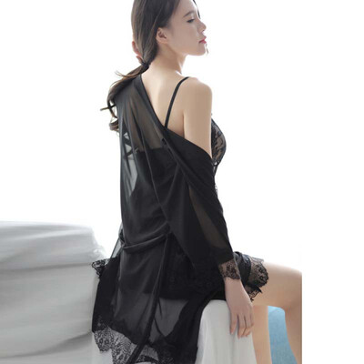 

Sexy Womens Fashion Comfy 3pcs Pajamas Lingerie Sleepwear Nightgowns Lace Dress