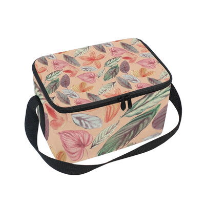 

ALAZA Lunch Box Insulated Floral Pattern Lunch Bag Large Cooler Tote Bag for Men Women