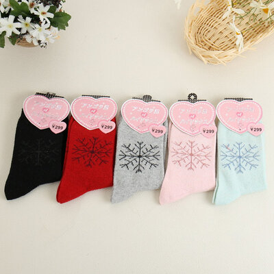 

5 Pairs Wool Stocking Christmas Deer Casual Warm Winter Knit Wool Socks Casual Sports Socks Winter