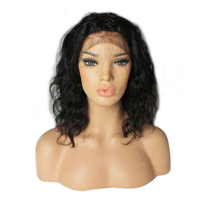 

Shouder Length Wavy Short Shaggy Fake Hair Matte South Korea Fiber Front Lace Net Adjustment Straps Wigs