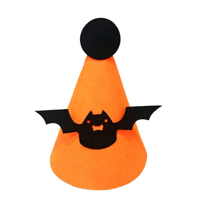 

2019Cone Children Party Hat Headpiece Halloween Masquerade Costume Accessories BatWitchPumpkinSkull