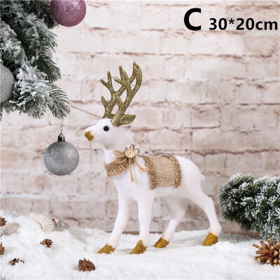 

Christmas Resin Reindeer Ornament Decorative Holiday Figurines Statue Home Office Tabletop Decorations Kids Gift