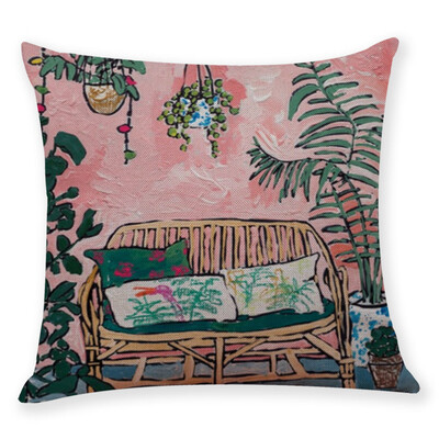 

〖Follure〗Home Decor Cushion Cover Happy Sunmer Time Throw Pillowcase Pillow Covers