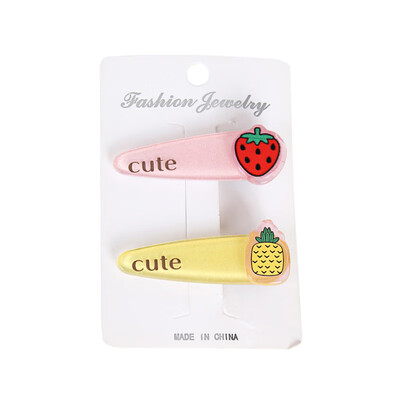 

Girls Hair Clips Cute Fruit Design Hair Pin Set Children Princess Hair Accessories