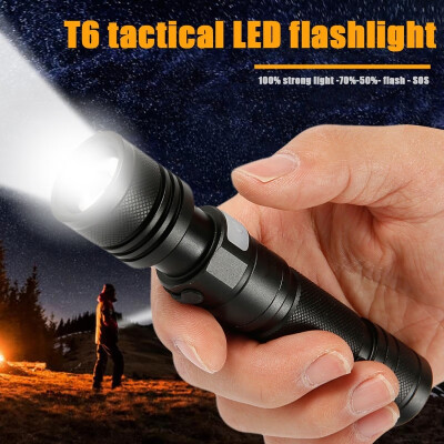 

NEW T6 Tactical LED Flashlight Outdoor Hunting Flashlight Telescopic Zoom USB Charging Ultra Bright Camping Tactical Torch