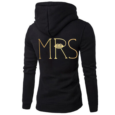 

MR MRS Couple Hoodies Women Long Sleeve Hooded Sweatshirts Female Pullover