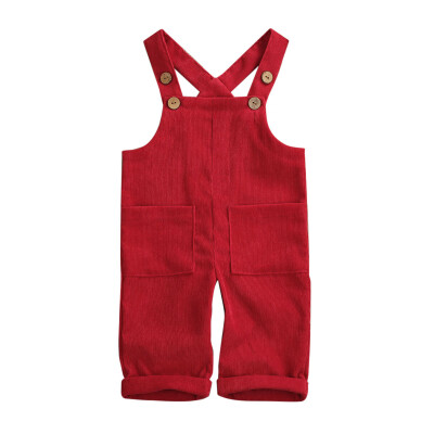 

Toddler Kid Baby Boy Girl Corduroy Romper Jumpsuit Bib Pants Overalls Clothes