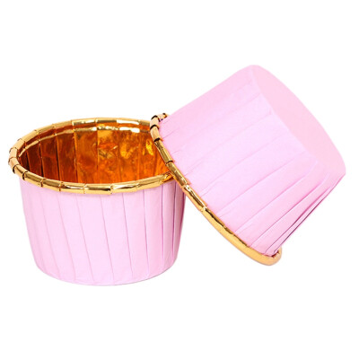 

Single-sided Gold Coated Paper Cake Paper Cup High Temperature Resistant Cake Cup Baking Cake Wrapping Decoration Paper Cup 50PC