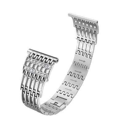 

SDXHJ017 Watch Bracelet Fitbit Strap Fashion Metal Link Bracelet Wristband Replacement for Fitbit Versa with Rhinestones
