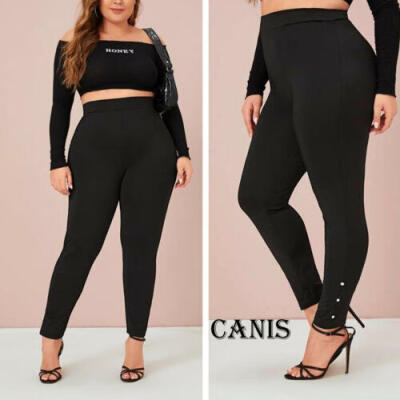 

Hot Women Lady Pants High Waist Stretch Slim Fit Jegging Long Trousers Plus Size