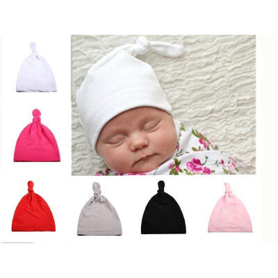 

Knotted Hat Children Fashion With Acute Angle Cap Baby Hat Monochrome Hot