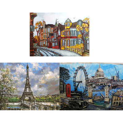 

DIY Europe Architecture Oil Painting By Numbers Diy Oil Canvas For Adults Kids Beginners Drawing With Brushes