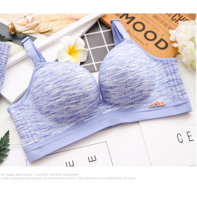 

Women Wire Free Seamless Space Cotton Push Up Racerback Bra Sexy Adjusted Strops Solid Bra