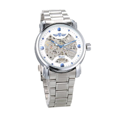

Winner Men Luxury Business Automatic Mechanical Watch Fashion Stainless Steel Band Skeleton Wrist Watch