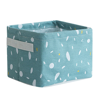 

Toponeto Home Fabric Basket Box Storage Ornaments Linen Cosmetic Case Desktop Stationery