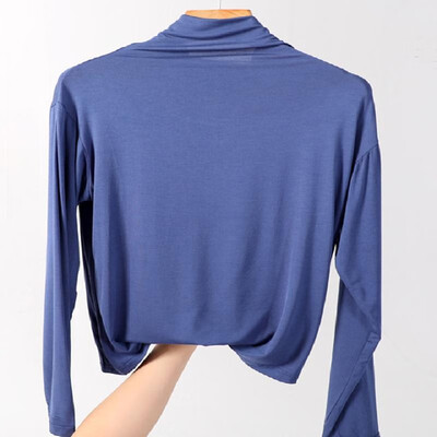 

Soft&Comfy Mock Neck Long Sleeves Solid Tee