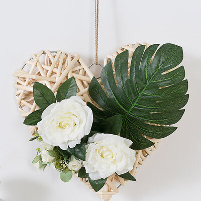 

Home Living Room Handcrafted Hanging Wall Decor Artificial Plant Flower Wedding Backdrop Home Accessories Plantas Artificiais