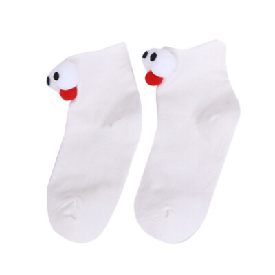 

Cute Cartoon Women Girl three-dimensional Antumn Ankle Socks Big Eyes Warm Casual Heap Solid Color Socks