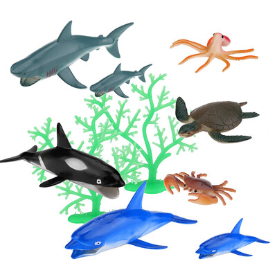 

YIWULASimulated Marine Animal Model Education Science Toy Kids Ocean Animals Bath Toy