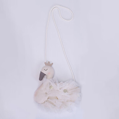 

Cute Children Handbag Cotton Cartoon Swan Bag Girls Fabric Diagonal Baby Cute Animal Coin Purse