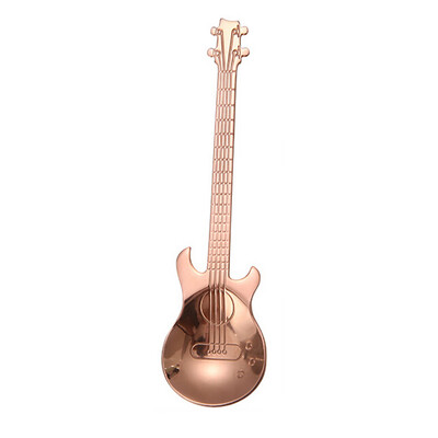

Siaonvr Stainless Steel Guitar Spoons Rainbow Coffee Tea Spoon Flatware Drinking Tools