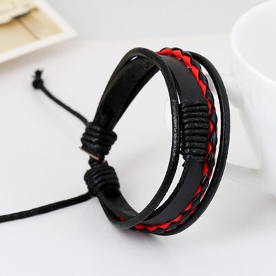 

Braided Leather Bracelets & Bangles Multilevel Leather Bracelets Men 2018 Male Bracelets Bangles Jewelry Boyfriend Best Gift