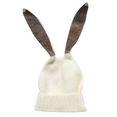 

Newborn Baby Boy Girl Hat 0-5T Cute New Autumn Winter Warm Kids Baby Rabbit Ear Design Cartoon Hats Cotton Hemming Caps