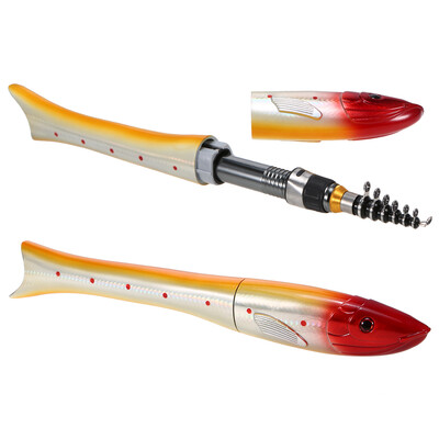 

16m Mini Pocket Fishing Rod Fish Shaped Telescopic Carbon Ice Fishing Rod Fishing Pole