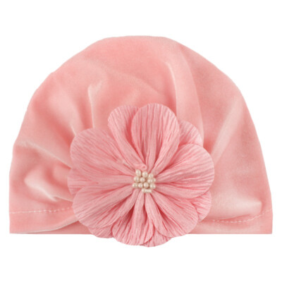 

New Baby Cotton Hat For Girls Boys Newborn Flower Design Elastic Hats Accessories Photography Props